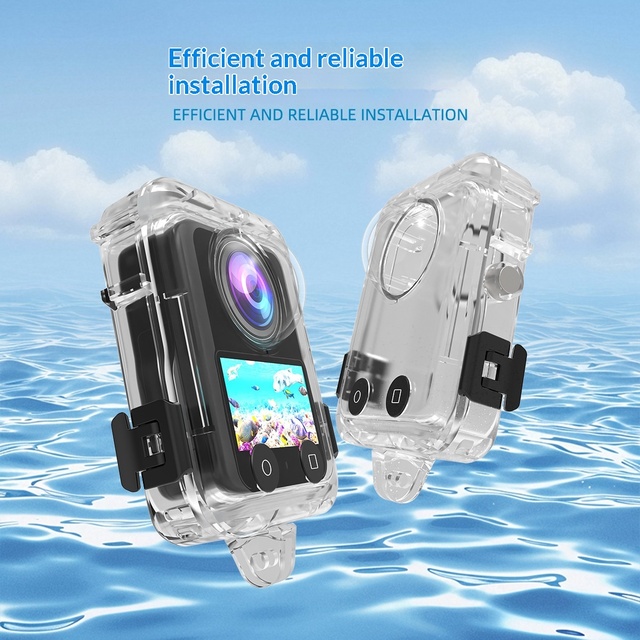 Waterproof Tempered Glass Protective Case for OSMO 360 Action Camera-Underwater Shooting Compatible