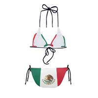 Groothandel Hoge Kwaliteit Comfy Badmode Sexy Vrouwen Bikini Beachwear Custom Mexico Vlag Bikini Set Badpak Zomer