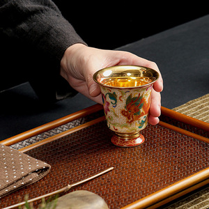 Tasse Maître en Céramique <span class=keywords><strong>Émaillée</strong></span> Faite à la Main, Motif Dragon et Phénix, Lampe de Table, Service à Thé, Cadeau de Mariage, Tasse à Thé Maître - Product Image 2