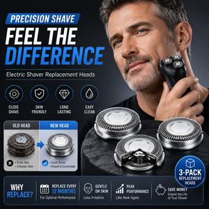 OEM Electric Shaver Replacement <b>Head</b> Foil and Cutter Set Compatible <b>Razor</b> Replacement Blade Kit for Personal Grooming - Product Image 1