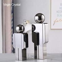 Modèle en verre K9 de haute qualité, personnalisation, modèle de robot en cristal, verre optique K9, ensemble de décoration de bureau, trophée, décoration, récompense