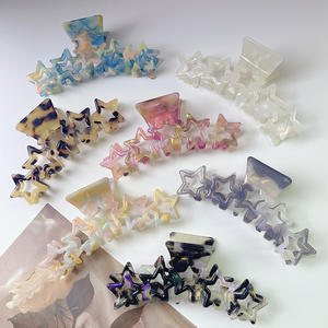 SAIYII高品质五角星爪夹醋酸发夹时尚多功能空心星形爪 - Product Image 3