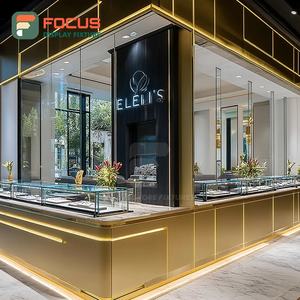 Minimalist Custom Jewelry Display Counter Manufacturer Wood Frame Brand Store Showcase Cabinet - Product Image 2