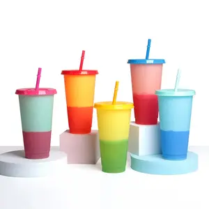 Nieuwigheid Tall Unieke Fabrikanten Herbruikbare Pp Koffie Custom Bubble Thee Plastic Bekers Voor Drinken