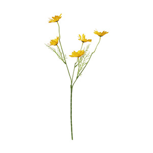 Bouquet de marguerites artificielles jaunes en soie pour la décoration de la maison et des mariages - Product Image 5