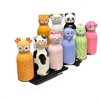 Bouteille d'eau isotherme classique en acier inoxydable de 480 ml avec couvercle en silicone motif animal mignon – Meilleure vente à prix réduit