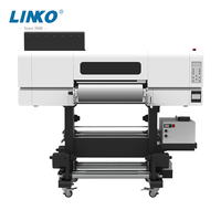 Imprimante DTF UV LINKO Performance A1 avec trois têtes d'impression I3200, film de transfert thermique AB, encre UV pour impression sur gobelets, pigmentée