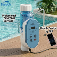 Clorador de Sal Inteligente 3 en 1 con WiFi y APP, 15-50 Galones/10000-60000 Galones, Impermeable IPX7, Autolimpiante, con Certificaciones CE\ETL\RoHS\FC para Piscinas