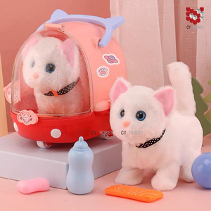 Jouet éducatif pour enfants en peluche électrique, chat, doux, unisexe, cadeau d'anniversaire - Product Image 5