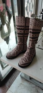 National Long Boots Ladies Adult Boots Dance Leather Boots Female Shoes Heel Performance Dance Shoes - Product Image 4