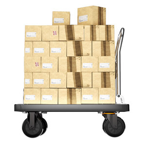 Manufacturer Thickened <strong>Hand</strong> Trolley Blue Plastic <strong>Folding</strong> Handrail <strong>Hand</strong> <strong>Truck</strong> for Carrying Warehouse Goods - Product Image 1