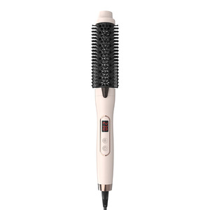 Electric Hair Brush Infrared Heating Negative Ion Round Roller Comb For Dry Hair Styling 2 In 1 Massage Function - Product Image 5
