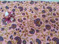 Kain katun blok tangan India Mughal cetak motif bunga kain katun kain jahit cetak tradisional harga grosir