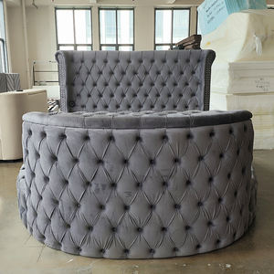 Cama Moderna Chesterfield con Cabecera Acolchada, de Alta Calidad, Ecológica, Tamaño <span class=keywords><strong>Queen</strong></span>/King, con Espacio de Almacenamiento y Elevador para TV Debajo de la Cama - Product Image 6