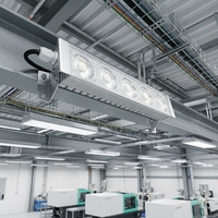 Barre lumineuse LED industrielle 50W 60W 100W 150W 200W, éclairage linéaire puissant sans éblouissement pour usine et plafonds hauts, idéal pour la production