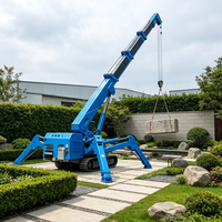 Mini-grue araignée de type chenillé avec une capacité de levage de 5 tonnes pour les opérations de levage dans les couloirs étroits et sur les chantiers confinés