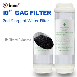 Cartouche de filtre à charbon GAC de 10 pouces, bloc de carbone de meilleure qualité pour système de Purification d'eau Ro