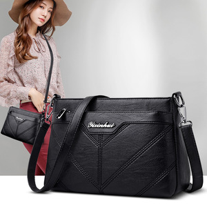 New Arrival Pure Color Women's Handbags Leather Crossbody Bag PU <b>Shoulder</b> Bags Hand Bag for Women - Product Image 1