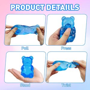 Bear <b>Squishy</b> Toy TPE Stress Relief Squeeze Ball For Kids Age 2 To 4 Years Unisex Fidget Toy - Product Image 5