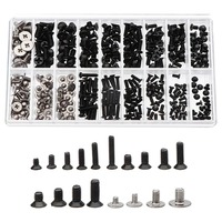 360 vis à tête plate Phillips en acier inoxydable M2 M2.5 M3 KM, petit kit de vis pour ordinateur portable, finition noire pour ordinateur et lunettes