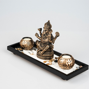 Decoración de Jardín <span class=keywords><strong>Zen</strong></span> de Resina para Escritorio con Estatua de Buda Tailandés y Portavelas Estilo Budista - Product Image 5