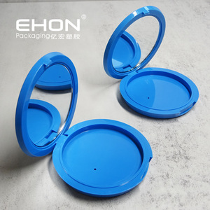 Single Pan Blush Case Custom Empty <b>Compact</b> Powder Case ABS Plastic Press Powder Container Makeup Packaging - Product Image 1