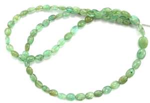 Meilleure qualité, 1 brin de pierres précieuses d'émeraude de zambie naturelle, forme ovale lisse, perles de Briolette, fabrication de Bracelet, collier, boucle d'oreille, bricolage - Product Image 4