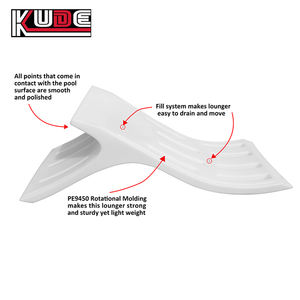 Muebles de plástico PE para exteriores, tumbona <span class=keywords><strong>con</strong></span> tobogán para <span class=keywords><strong>piscina</strong></span>, en el agua - Product Image 6