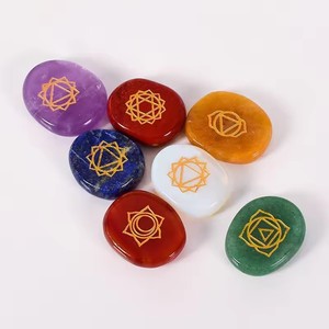 Reiki Crystals Healing <strong>Stones</strong> <strong>Engraved</strong> <strong>Chakra</strong> Stone Custom 7 Natural Crystal <strong>Chakra</strong> Tumble Stone Set With <strong>Engraved</strong> <strong>Chakra</strong> Symbol - Product Image 3