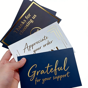 Tarjetas de Agradecimiento Personalizadas, Tarjetas de Regalo Impresas con Logotipo para Recuerdos de Fiesta - Product Image 4
