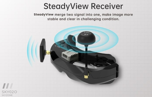 แว่นตา SKYZONE SKY020 5.8Ghz 48CH RC รองรับ 2D/3D พร้อมระบบติดตามใบหน้าและพัดลม สำหรับอุปกรณ์เสริมโดรนแข่ง RC - Product Image 3