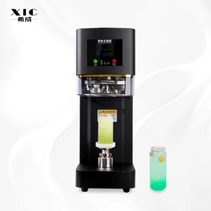 Full Automatic Plastic Cup Sealing Machine Soda Juice Non-Rotary Can Seamer Cold Drink Bottles Sealing Machine With Lids