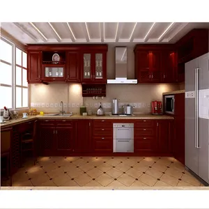 Cherry Kayu Lemari Dapur/American Standard Furniture/Modular Ukuran/KCMA