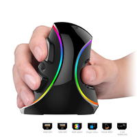 M618 PLUS souris verticale de jeu ergonomique filaire souris sans fil 6 boutons 4000 DPI optique main droite pour PC portable