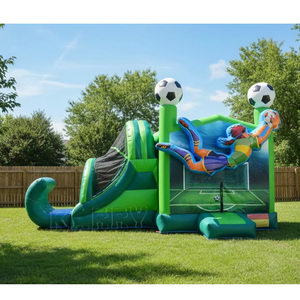 Châteaux gonflables combinés avec toboggan en PVC épais certifié CE pour usage commercial, garantie de 3 ans - Product Image 1