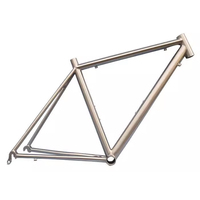 Cadre de vélo de route en titane GR9 léger usiné CNC, géométrie personnalisée pour le cyclisme haut de gamme, vente en gros OEM