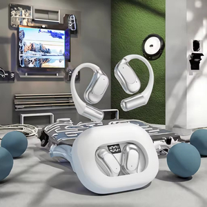 หูฟังไร้สายแบบดิจิตอลพร้อมจอแสดงผล  ตะขอเกี่ยวหูแบบหมุนได้ สวมใส่สบาย เหมาะสำหรับเล่นกีฬา  ไม่ใช่หูฟังตัดเสียงรบกวน  หูฟัง TWS - Product Image 3