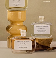 Diffuseur de parfum sans flamme 100 ml, huile parfumée, 12 senteurs, logo personnalisé pour la maison, le bureau, l'hôtel, la salle de bain, désodorisant d'air