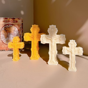 تصميم جديد 2-حجم عبر شمعة قالب سيليكون ديي عيد الفصح Jesus سيليكون العفن الراتنج اليدوية ، قالب حجم كبير - Product Image 6