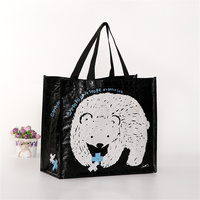 Sac fourre-tout en PP tissé laminé durable, personnalisé, avec impression, promotion du fabricant chinois, fourni par l'usine.