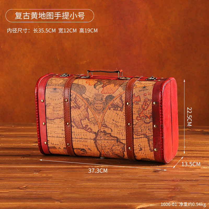 1606-01 Mapa Retro Amarillo de Mano, Tamaño Pequeño