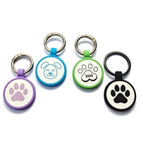GSC Creative Custom QRcode Imprimé 13.56MHz NFC213 NFC Pet Tag Porte-clés en silicone Lost Tracking Smart Dog ID Tag