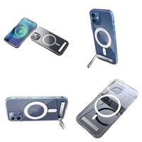 Casing iPhone 15 Pro Max Aksesoris Magnetik Pelindung Ponsel dengan Penyangga untuk iPhone 16 17 Air 14 13 12 11