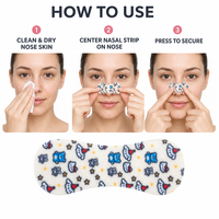 Bandes nasales hypoallergéniques, patchs nasaux pour une meilleure respiration, dilatateurs nasaux anti-ronflement pour le sommeil et le sport, logo OEM