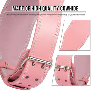 MKAS özel Logo ağır spor egzersiz eğitimi güç kaldırma kemeri ayarlanabilir Unisex deri halter kemeri - Product Image 4