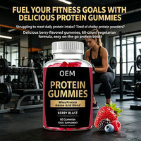 Gummies de Protéines de Lactosérum avec Mélange d'Acides Aminés Goût Baies 60 Gummies Complément Alimentaire