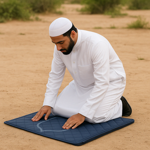 Tapis de prière à poche zippée pour voyage musulman <span class=keywords><strong>Sajada</strong></span> léger pliable pour un usage extérieur et quotidien - Product Image 4