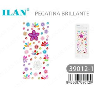 Adesivi con Strass Lucidi ILAN 39012-1, Design Floreale per Nail Art - Product Image 3