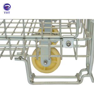 Poubelle pliable <span class=keywords><strong>de</strong></span> conteneur <span class=keywords><strong>de</strong></span> fil <span class=keywords><strong>de</strong></span> <span class=keywords><strong>transport</strong></span> <span class=keywords><strong>de</strong></span> porte ouverte <span class=keywords><strong>de</strong></span> conception durable <span class=keywords><strong>de</strong></span> maille avec des roues - Product Image 2