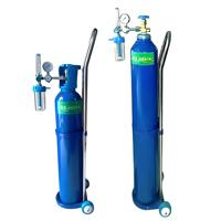 Cilindro de Oxígeno Industrial de Alta Presión de 8L y 150 Bar, Tanque de Oxígeno Vacío de Acero sin Costuras, Botella de Oxígeno para Soldadura Industrial